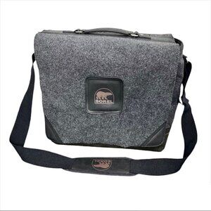 SOREL Gray Wool  Unisex Messenger Bag One Size